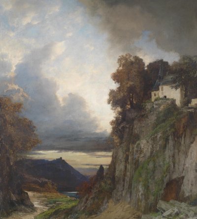 Evening Mood on the Rhine (near Koblenz) by Albert Flamm